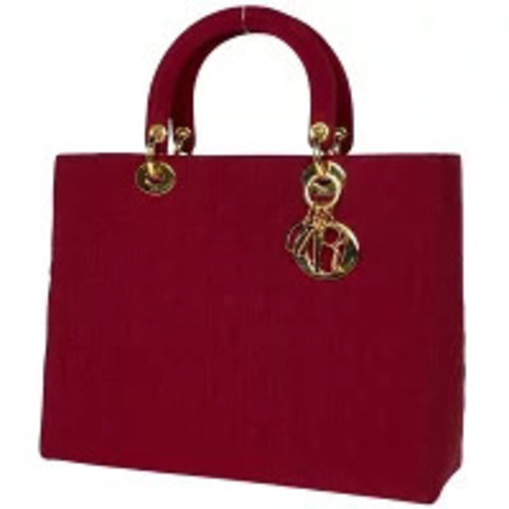 Christian Dior Lady Cannage handbag canvas red